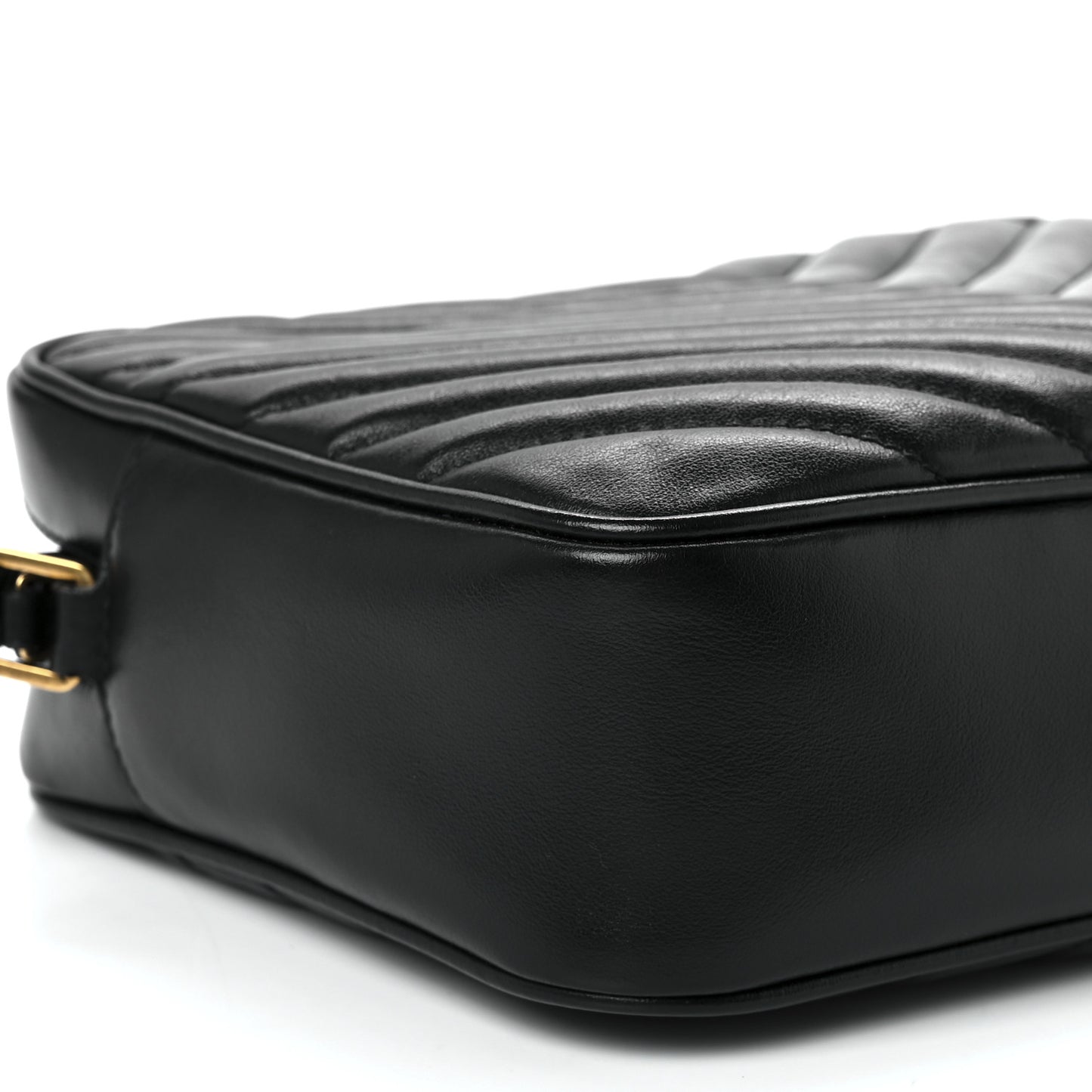 Calfskin Matelasse Monogram Lou Camera Bag Black