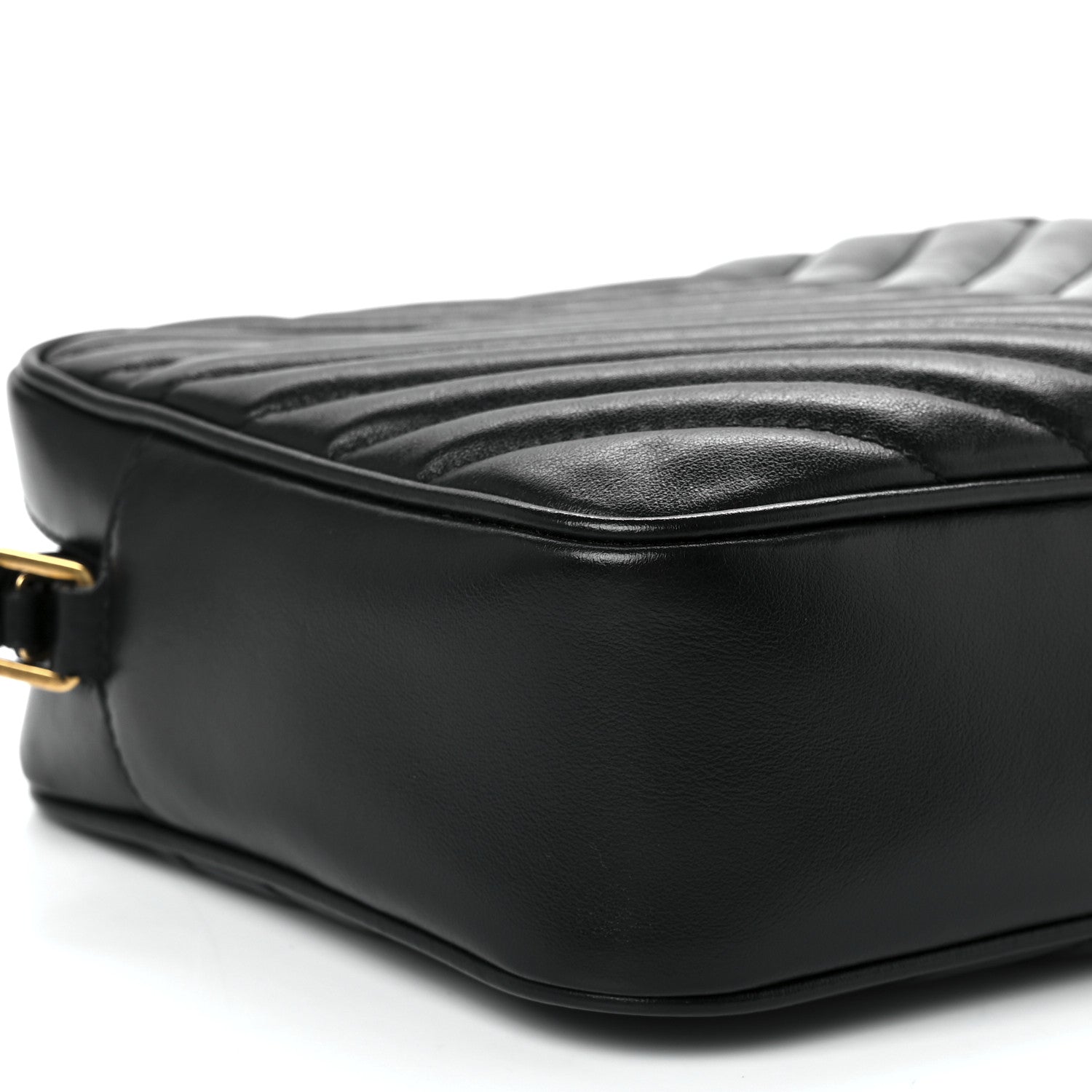 Saint Laurent Calfskin Matelasse Monogram Lou Camera Bag Black 12 of 13