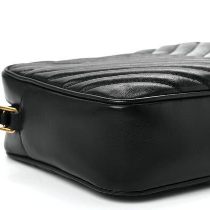 Saint Laurent Calfskin Matelasse Monogram Lou Camera Bag Black 12 of 13