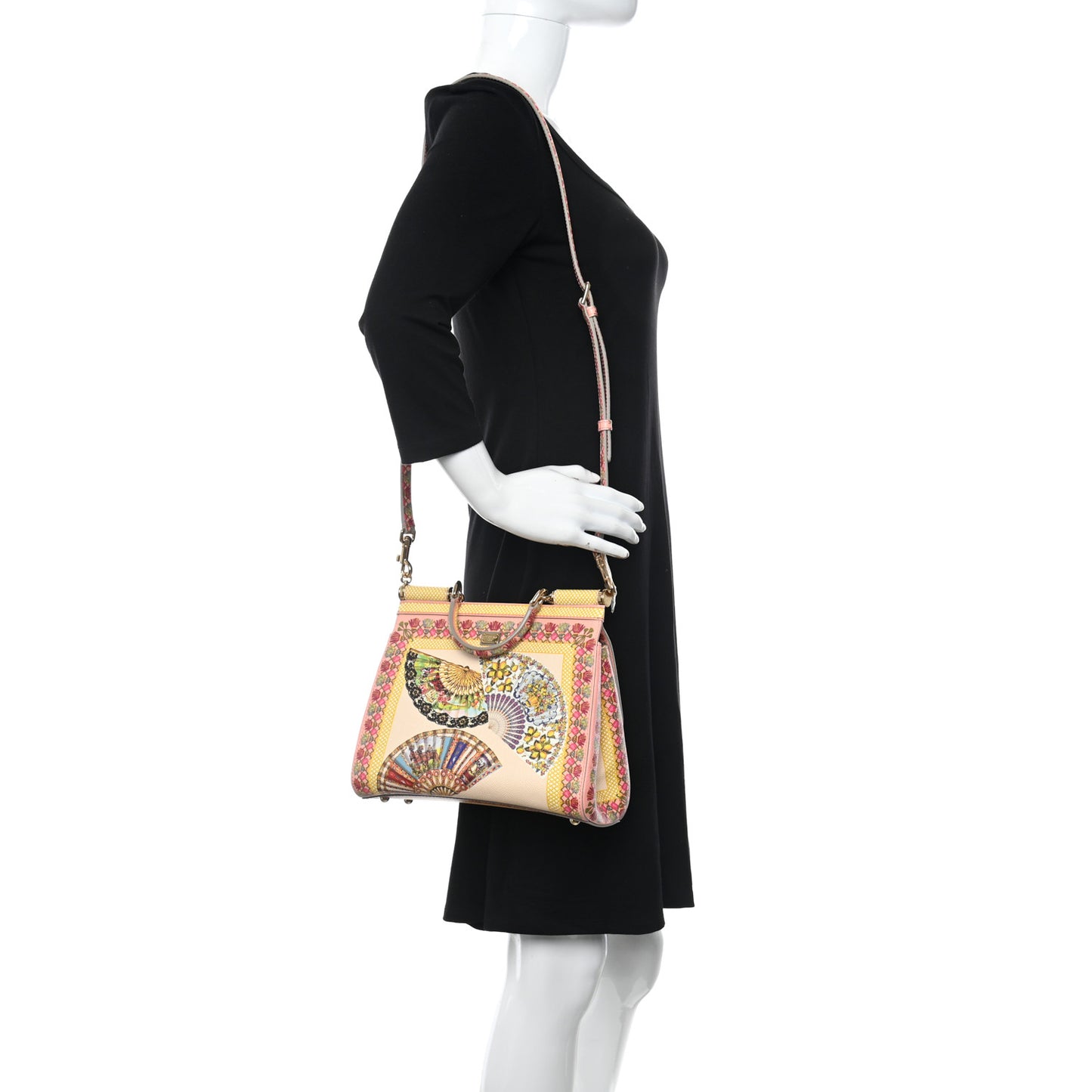 Dauphine Foulard Print Medium Miss Sicily Satchel Multicolor