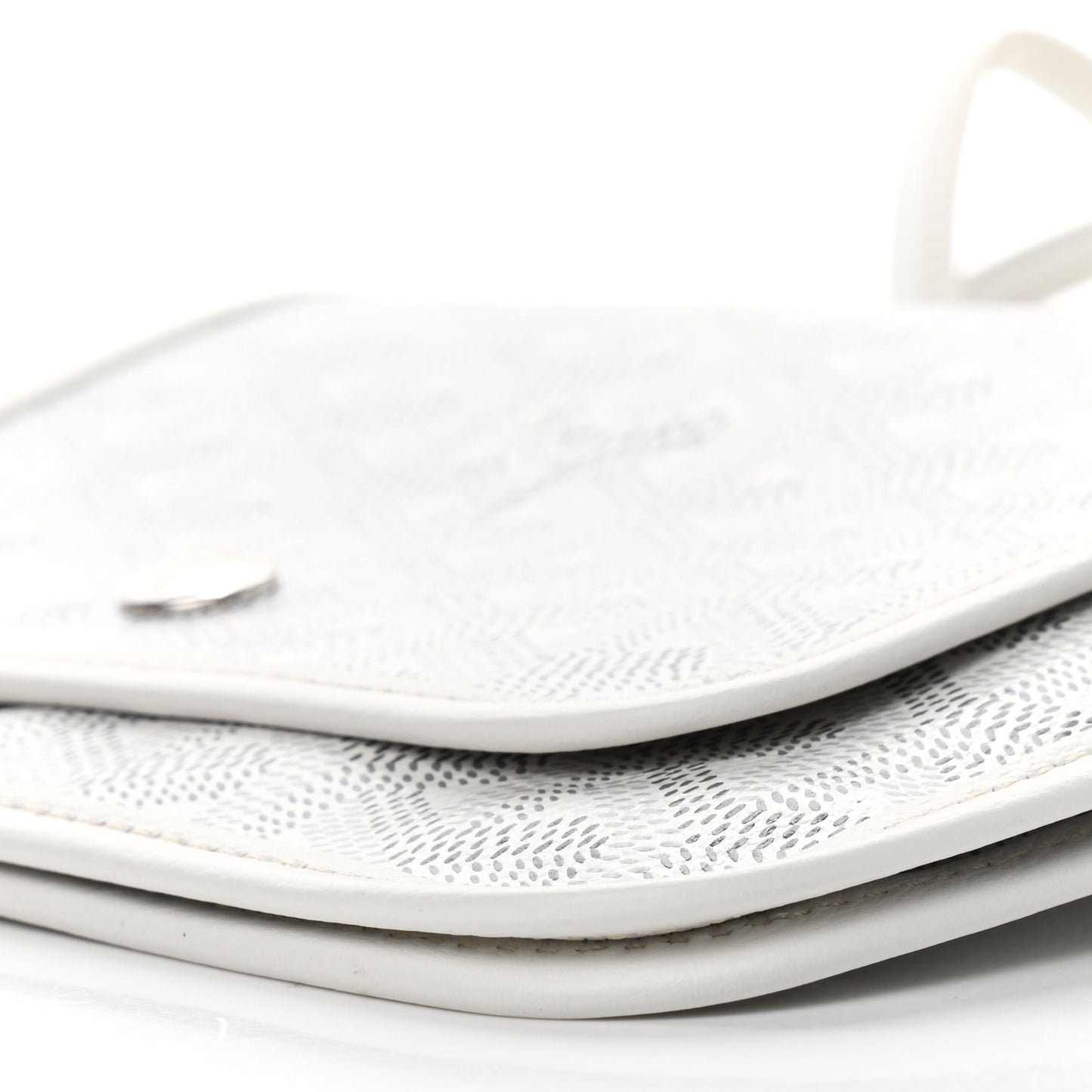 Goyardine Plumet Wallet Clutch White