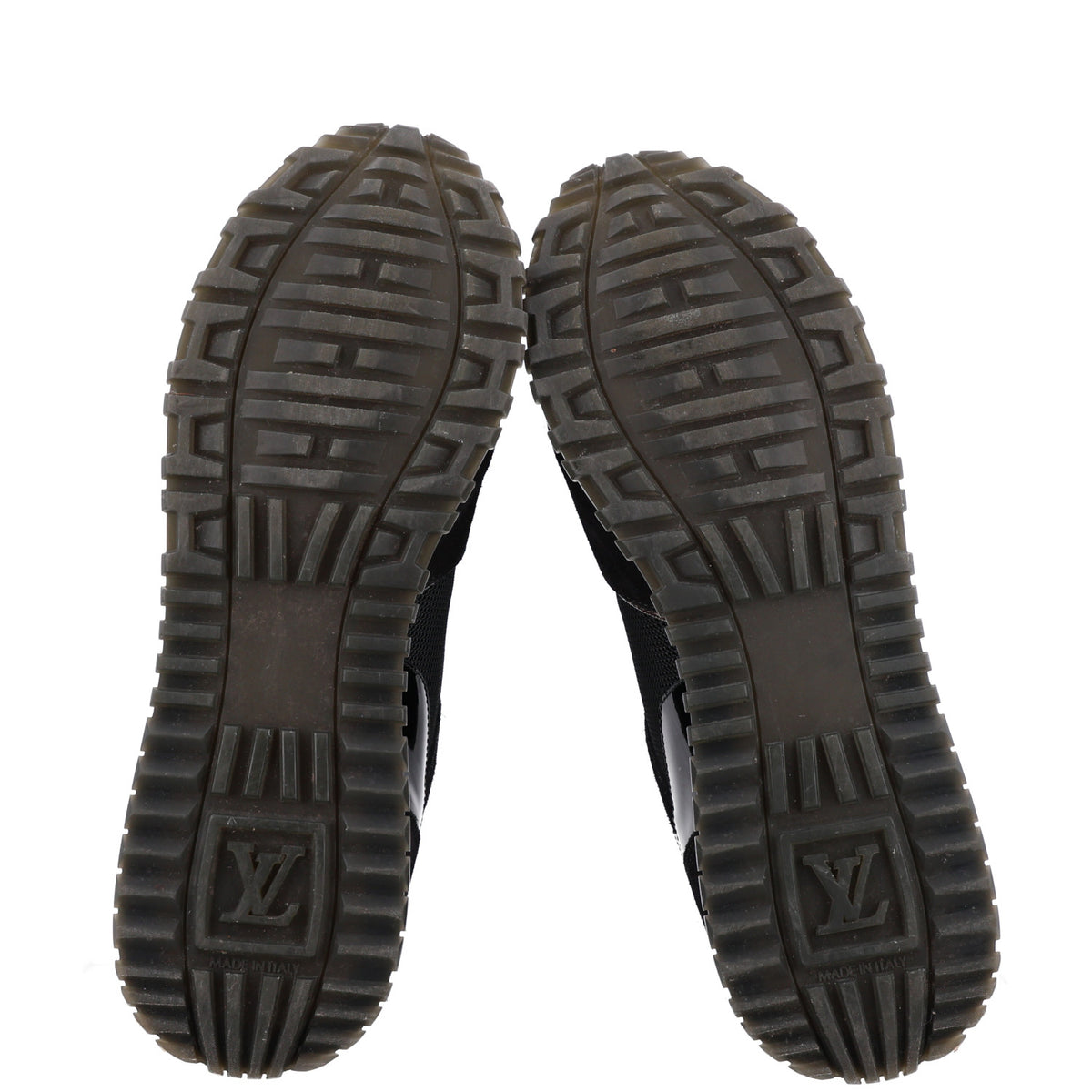 Suede Monogram Run Away Sneakers 38.5 Black