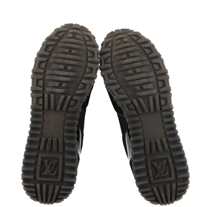 Louis Vuitton Suede Monogram Run Away Sneakers 38.5 Black 6 of 9