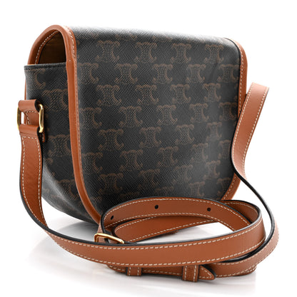 Celine Triomphe Canvas Medium Folco Bag Tan 3 of 11