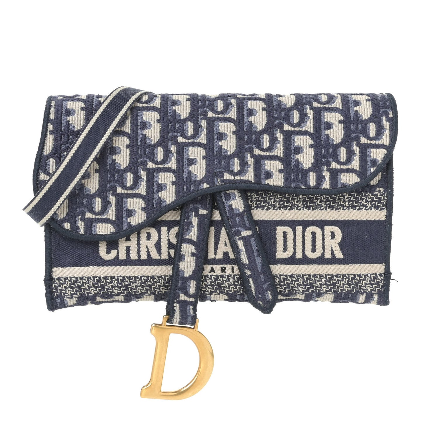 Oblique Slim Saddle Pouch Blue