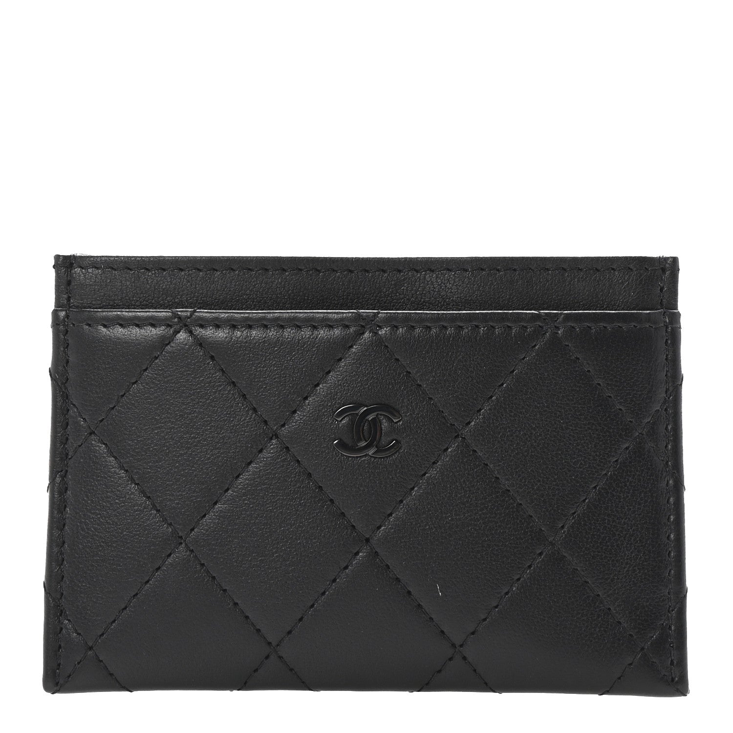 Chanel Calfskin Quilted Card Holder So Black 1 of 9