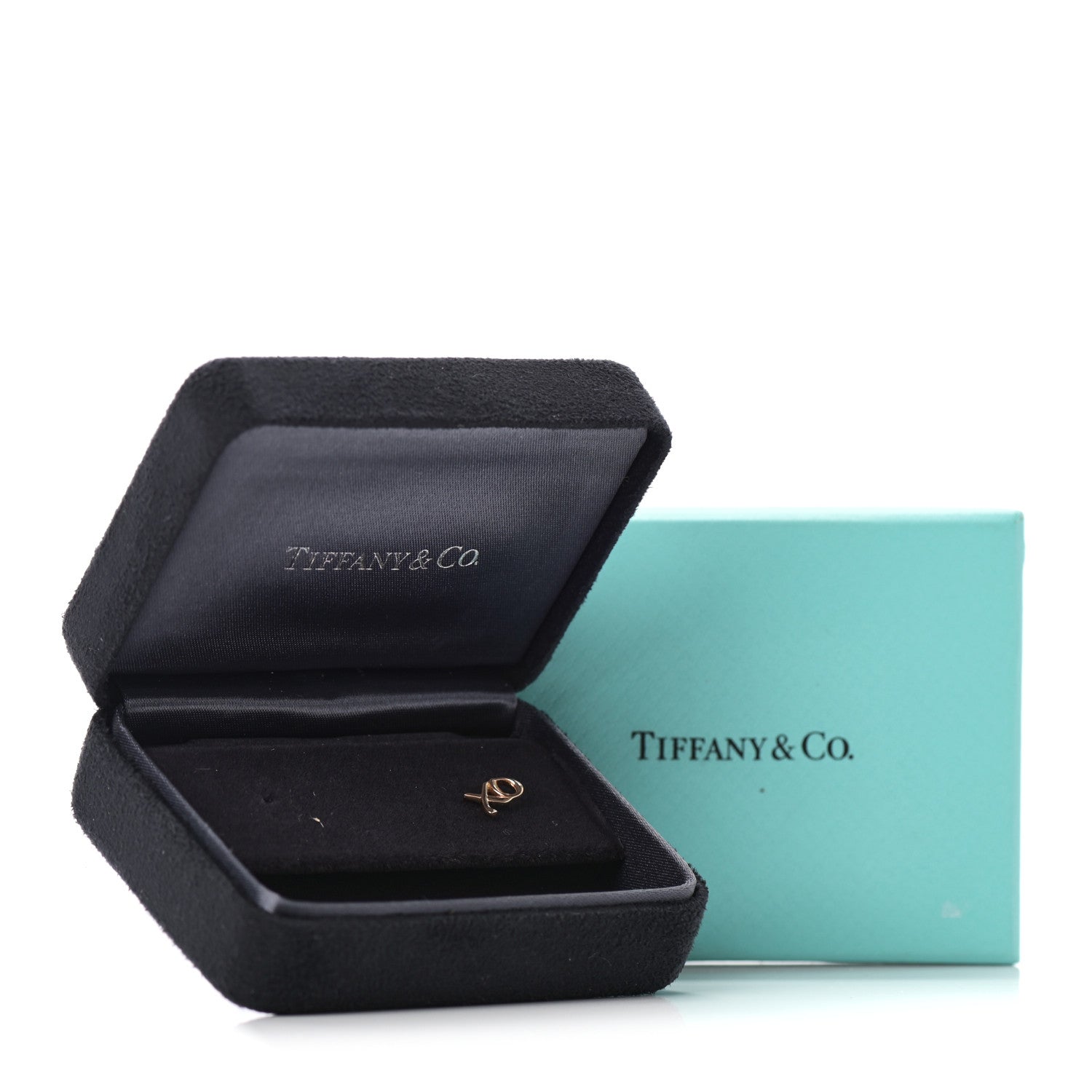 Tiffany 18K Rose Gold Paloma's Graffiti Love and Kisses Single Earring 5 of 5