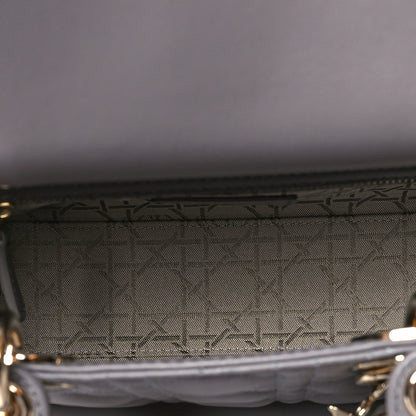Christian Dior Lambskin Cannage Small My ABCDior Lady Dior Grey 6 of 10