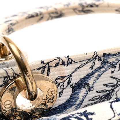 Christian Dior Canvas Embroidered Toile De Jouy Soleil Medium Lady D-Lite Blue 11 of 11