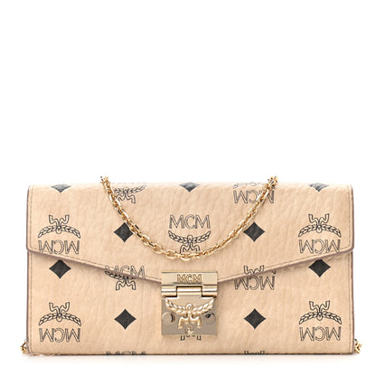 MCM Visetos Large Patricia Wallet On Chain Beige 1 of 10