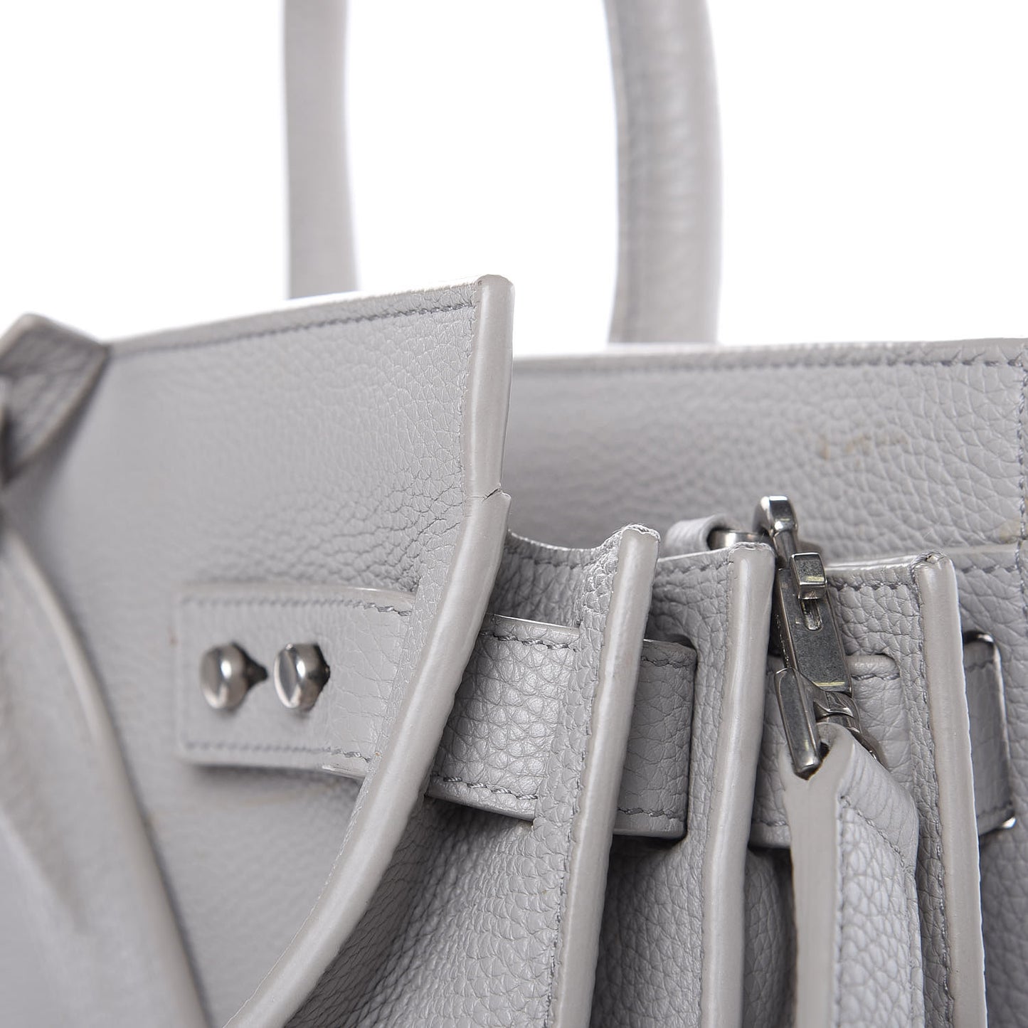 Grained Calfskin Small Supple Sac De Jour Souris