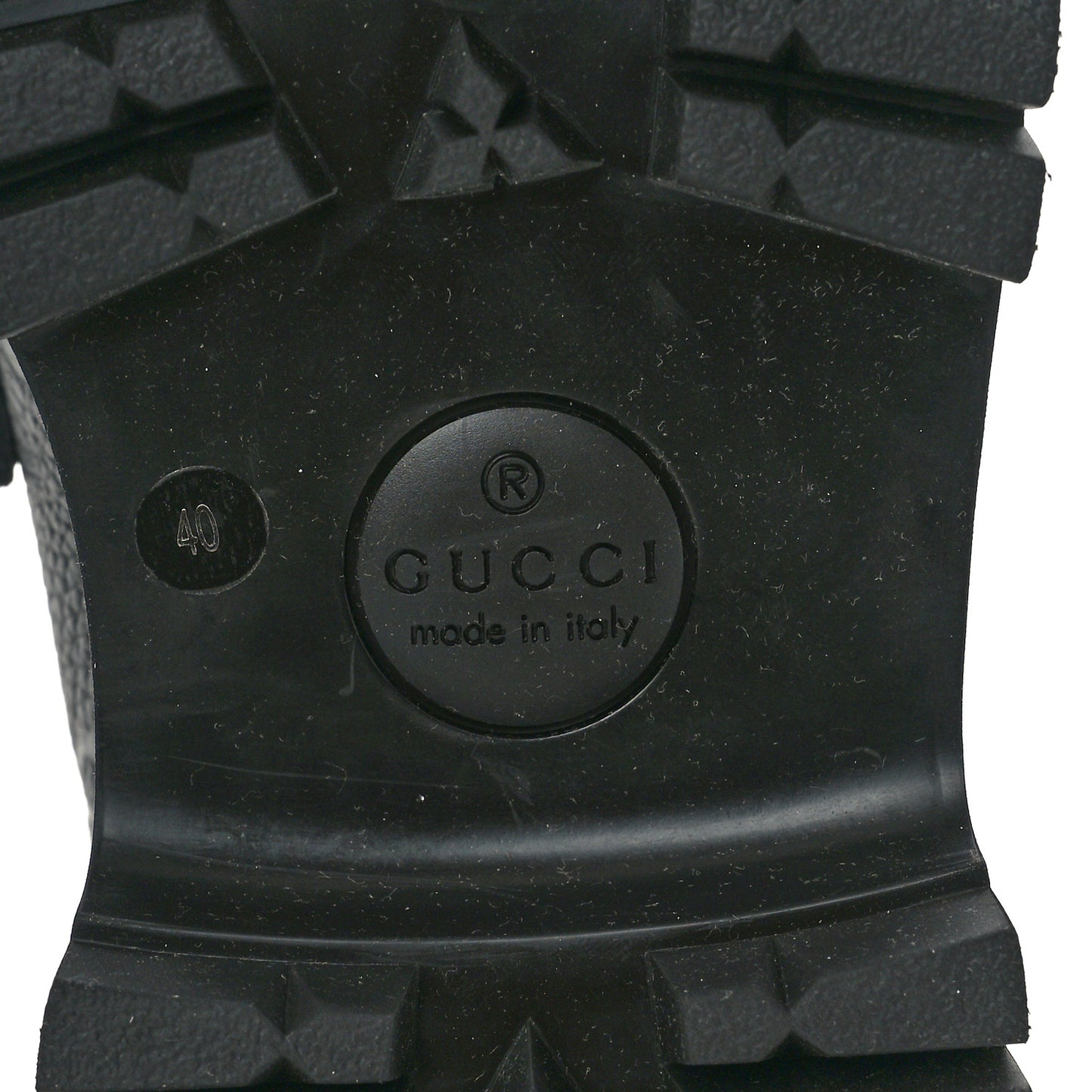 Piuma Calfskin Embossed Womens Platform Lug Sole Loafers 40 Black
