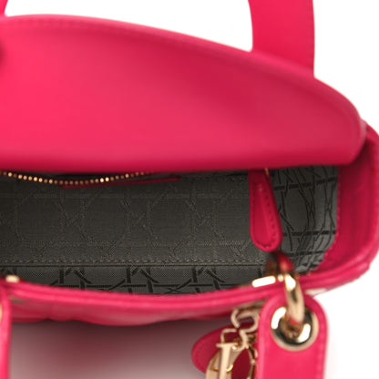Christian Dior Lambskin Cannage Mini Lady Dior Fuchsia 4 of 9