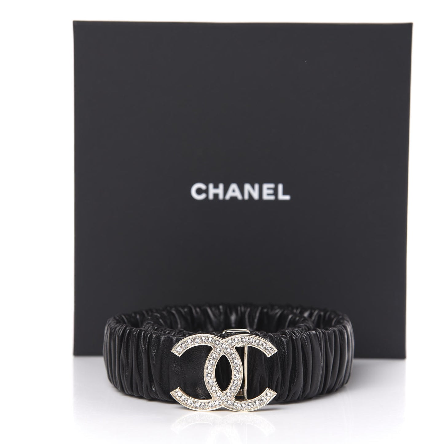 Lambskin Crystal CC Belt 75 30 Black
