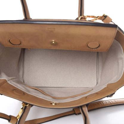 MCM Striped Visetos Satchel Beige 5 of 11