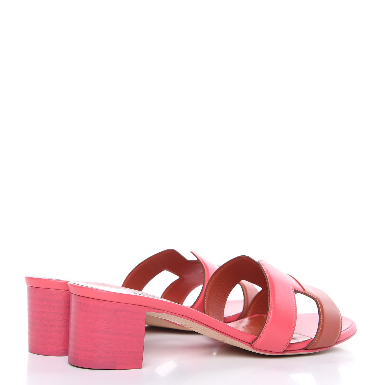Hermes Calfskin Oasis Sandals 36 Fuschia Orange Brulee 4 of 10