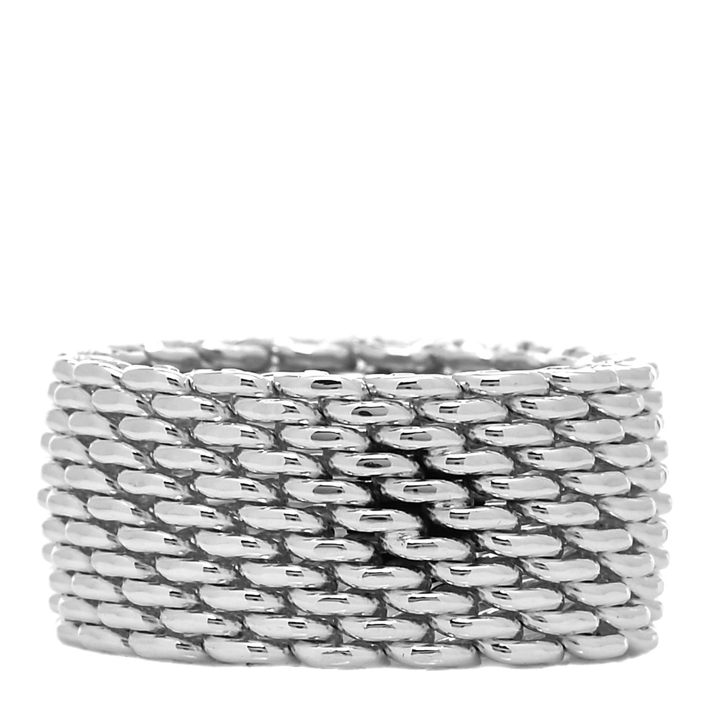 Sterling Silver Mesh Somerset Ring 50 5.25