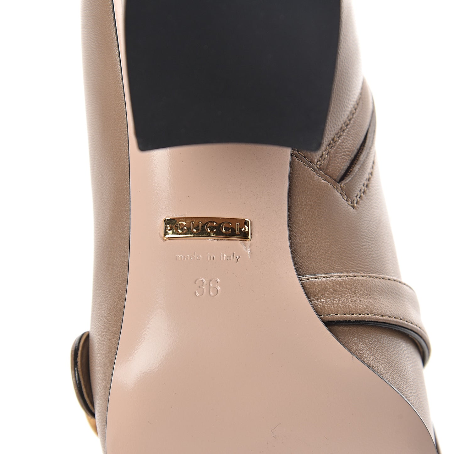 Malaga Kid GG Marmont Fringe 75mm Ankle Boots 36 Mud