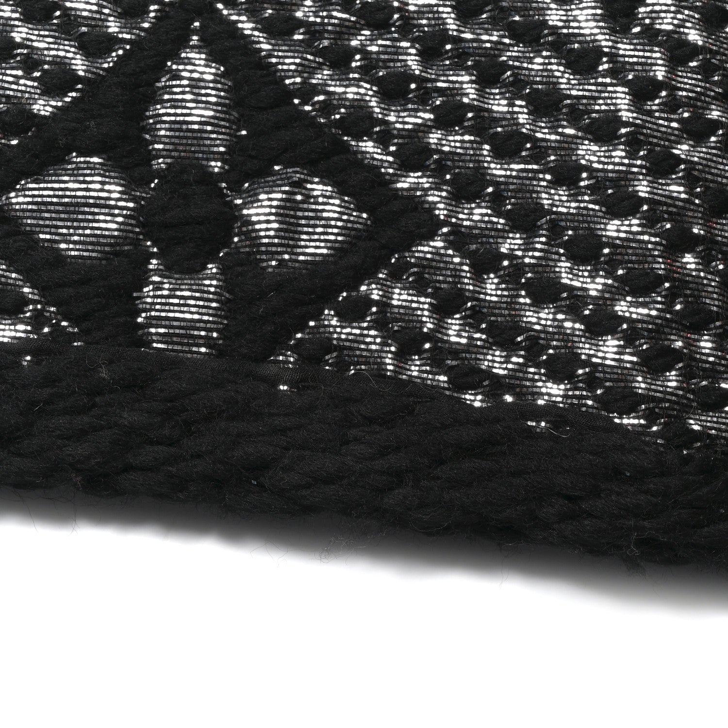 Louis Vuitton Wool Silk Logomania Shine Scarf Black 4 of 5