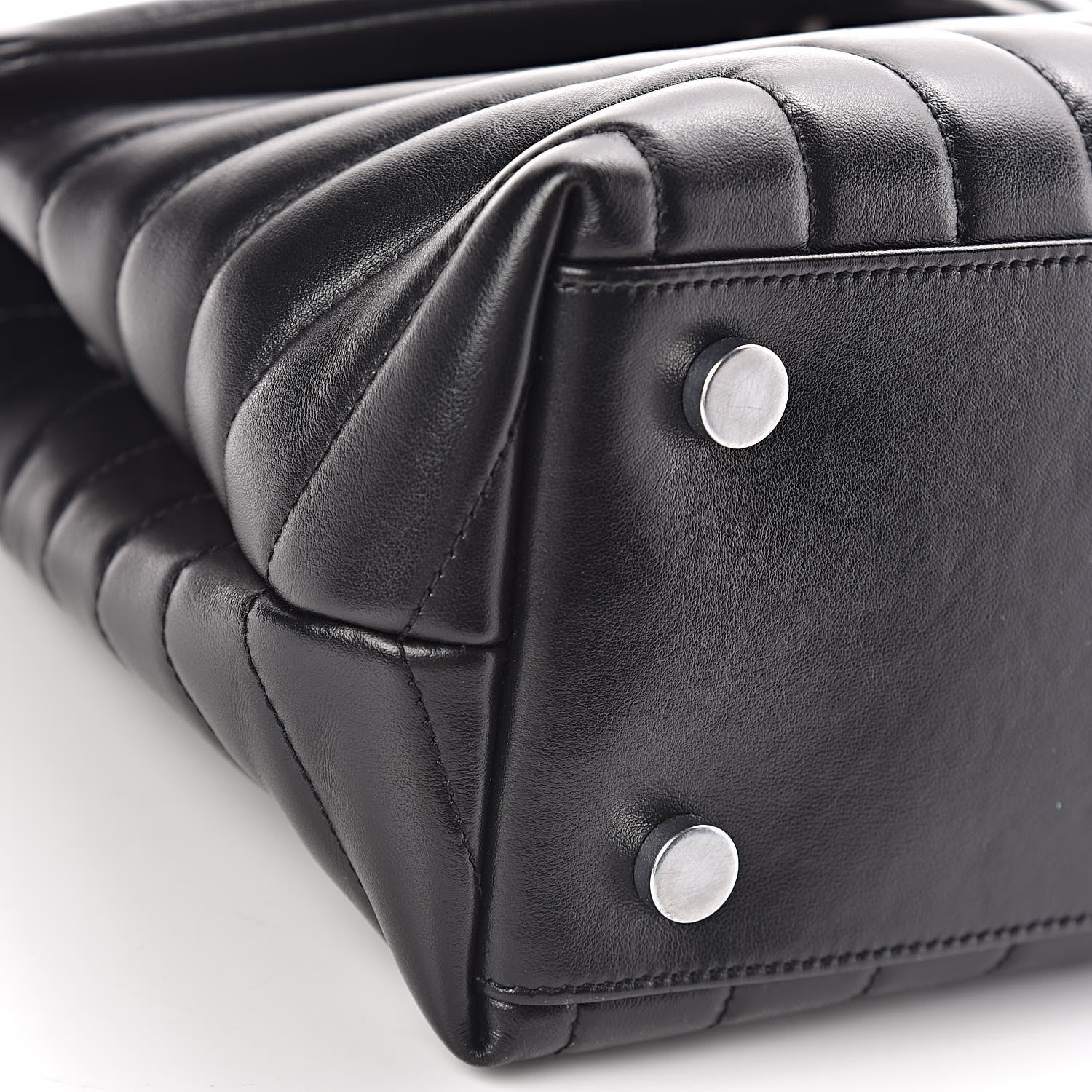 Saint Laurent Calfskin Y Quilted Monogram Medium Loulou Satchel Black 12 of 12