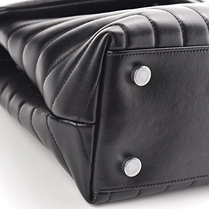 Saint Laurent Calfskin Y Quilted Monogram Medium Loulou Satchel Black 12 of 12