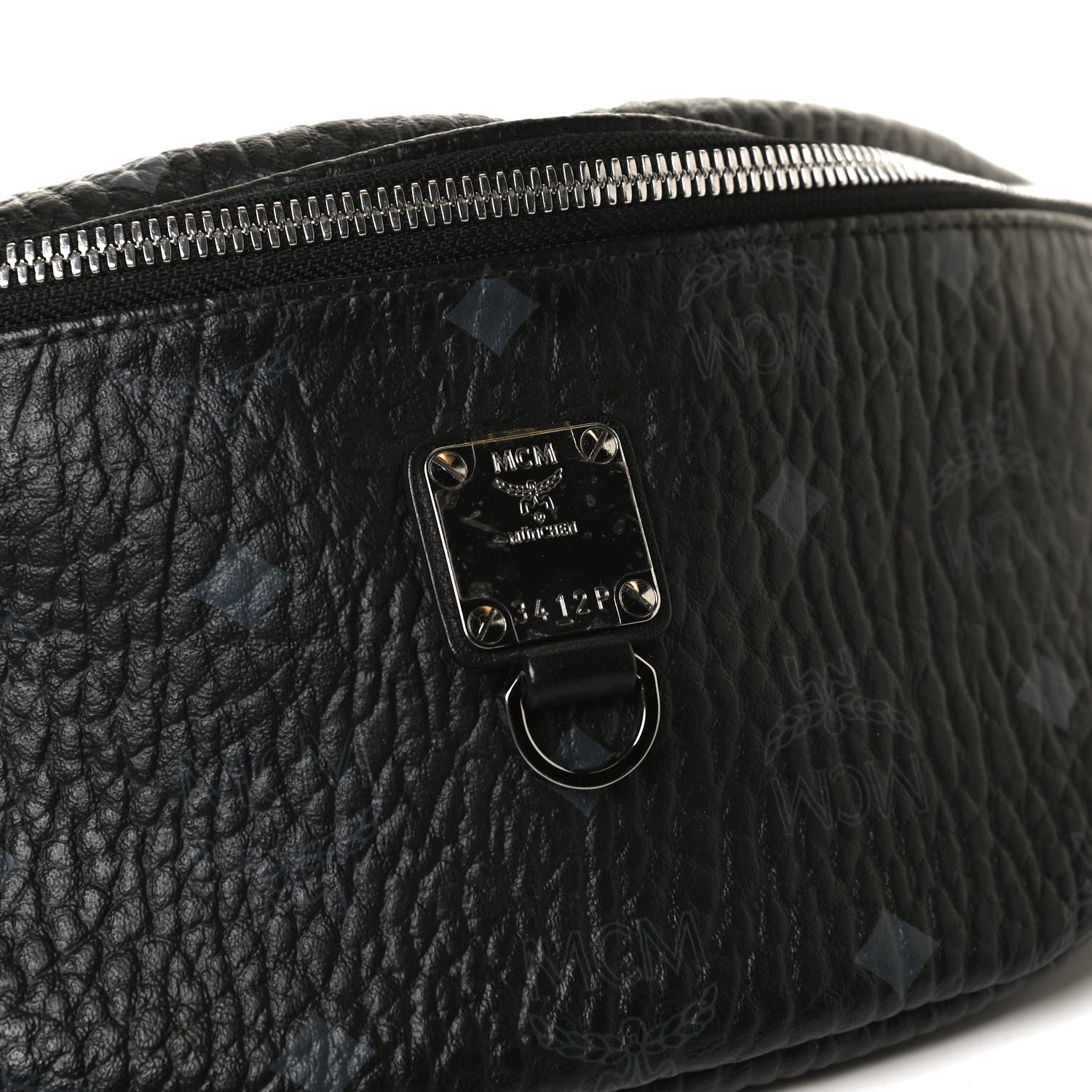 MCM Visetos Small Stark Belt Bag Black 10 of 11