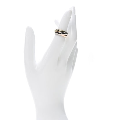 Cartier 18K Pink Yellow White Gold Diamond Medium Trinity Ring 47 4 2 of 6