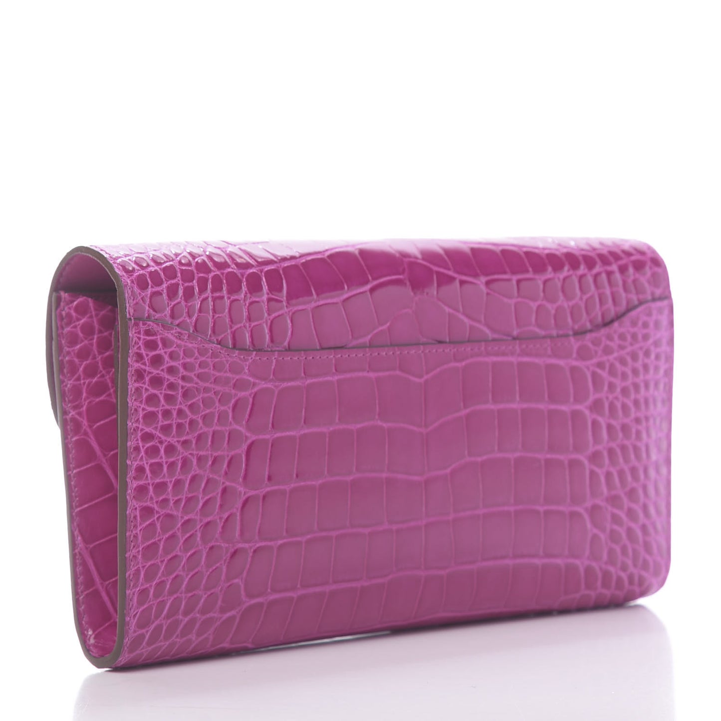 Shiny Alligator Constance Long Wallet Rose Scheherazade