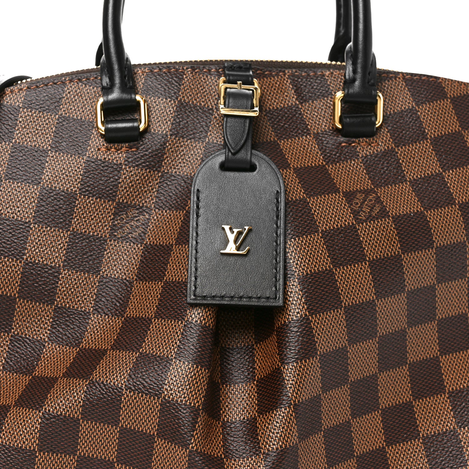 Louis Vuitton Damier Ebene Odeon Tote MM Black 7 of 9