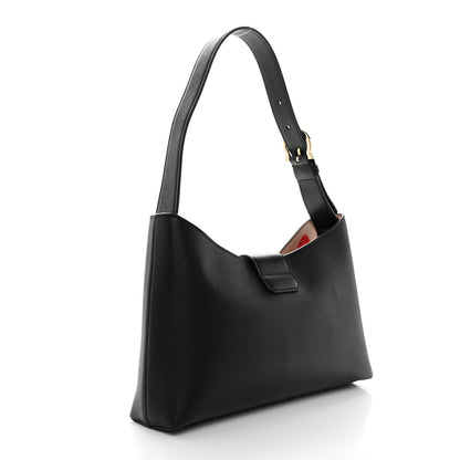Salvatore Ferragamo Calfskin Trifolio Shoulder Bag Black 3 of 10