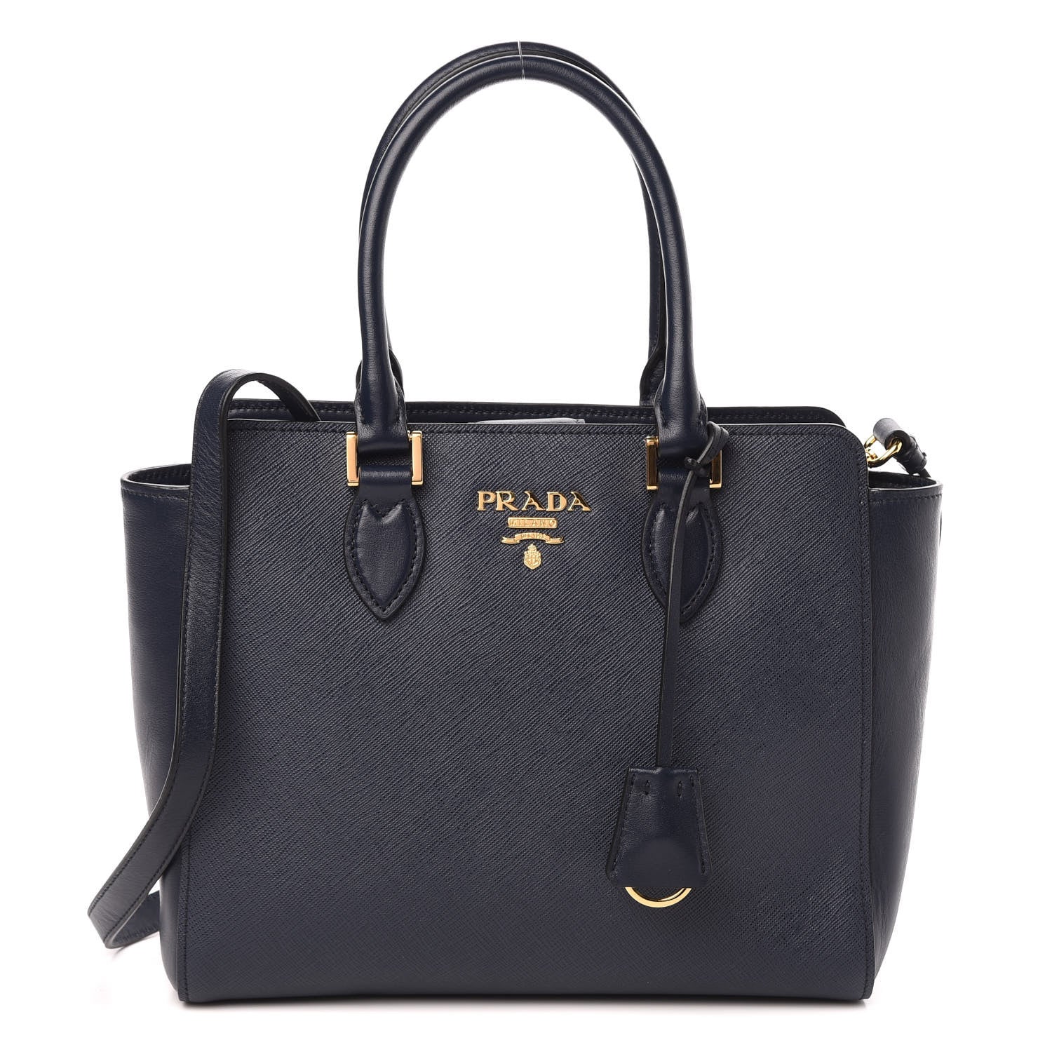 Prada Saffiano Soft Calfskin Small Zippered Tote Black 1 of 9