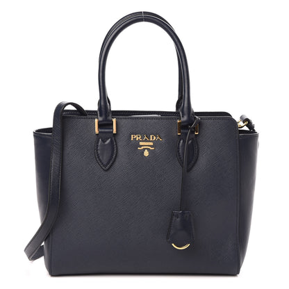 Prada Saffiano Soft Calfskin Small Zippered Tote Black 1 of 9