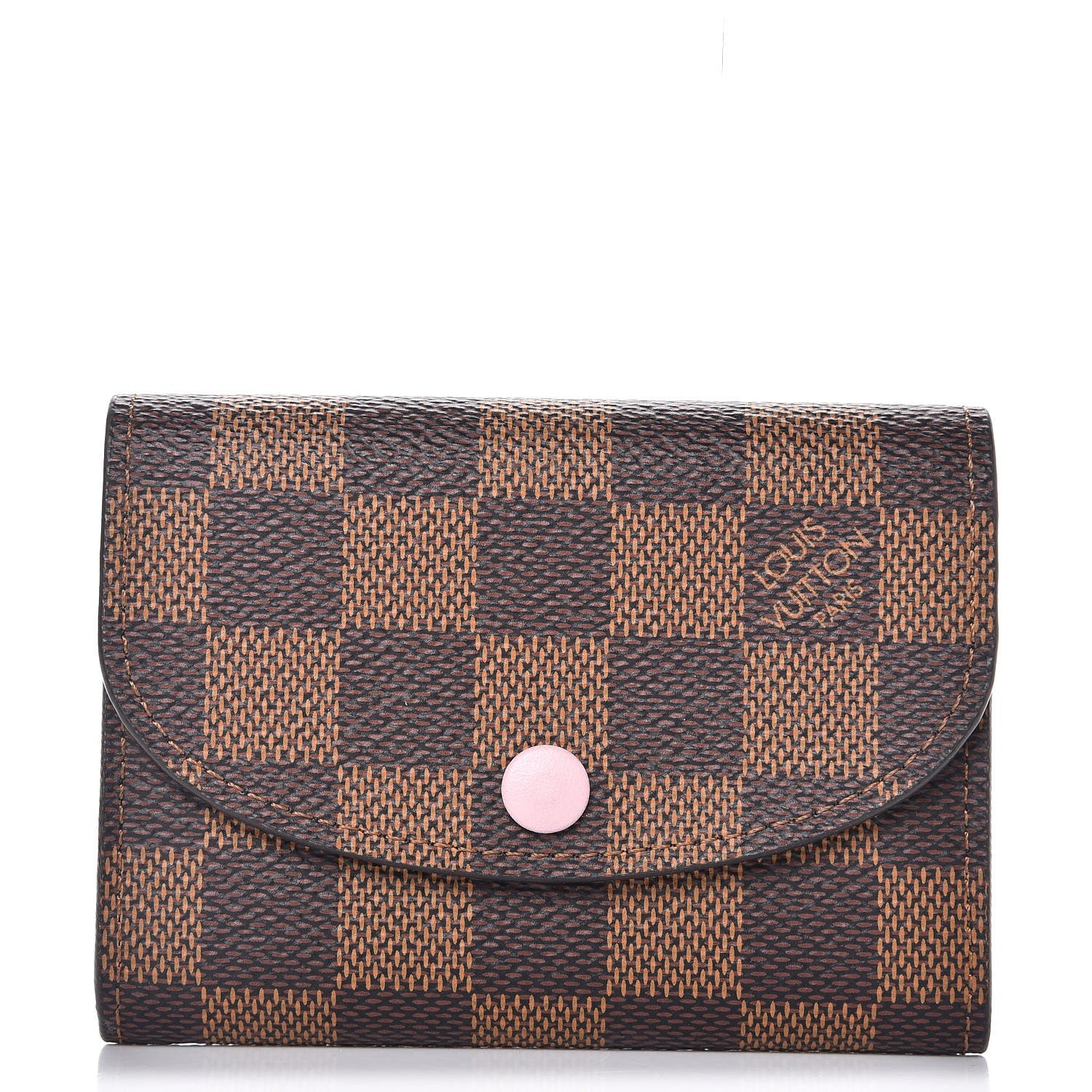 Louis Vuitton Damier Ebene Rosalie Coin Purse Rose Ballerine 1 of 9