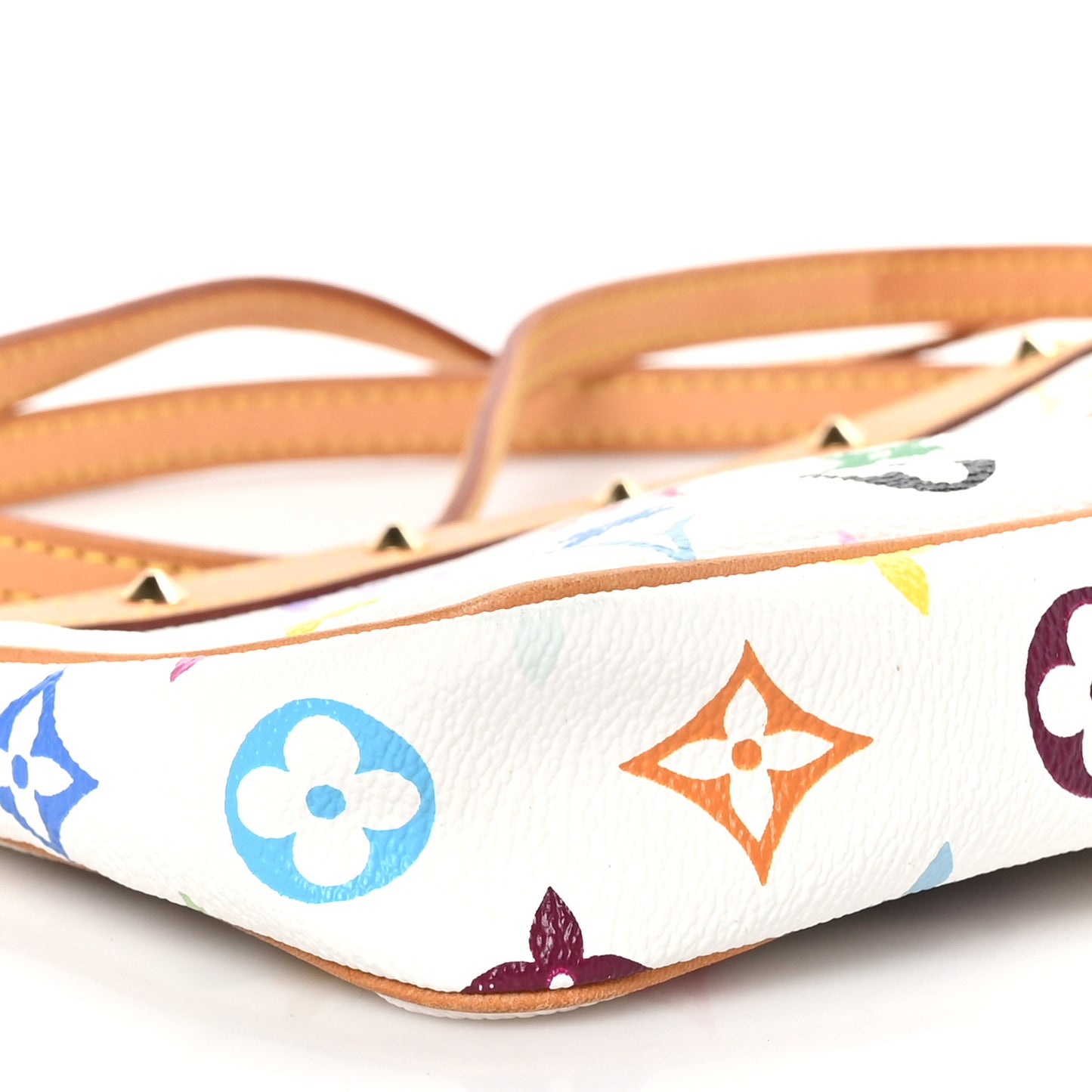Monogram Multicolor Pochette Accessories White Long Strap