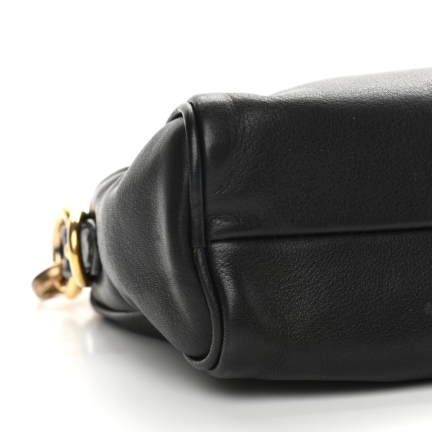 Soft Calf Chain Shoulder Bag Black