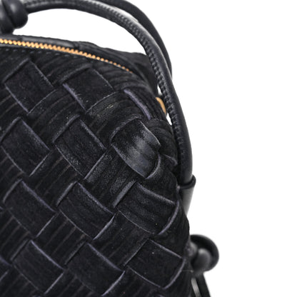Bottega Veneta Suede Intrecciato Small Loop Camera Bag Space 10 of 11