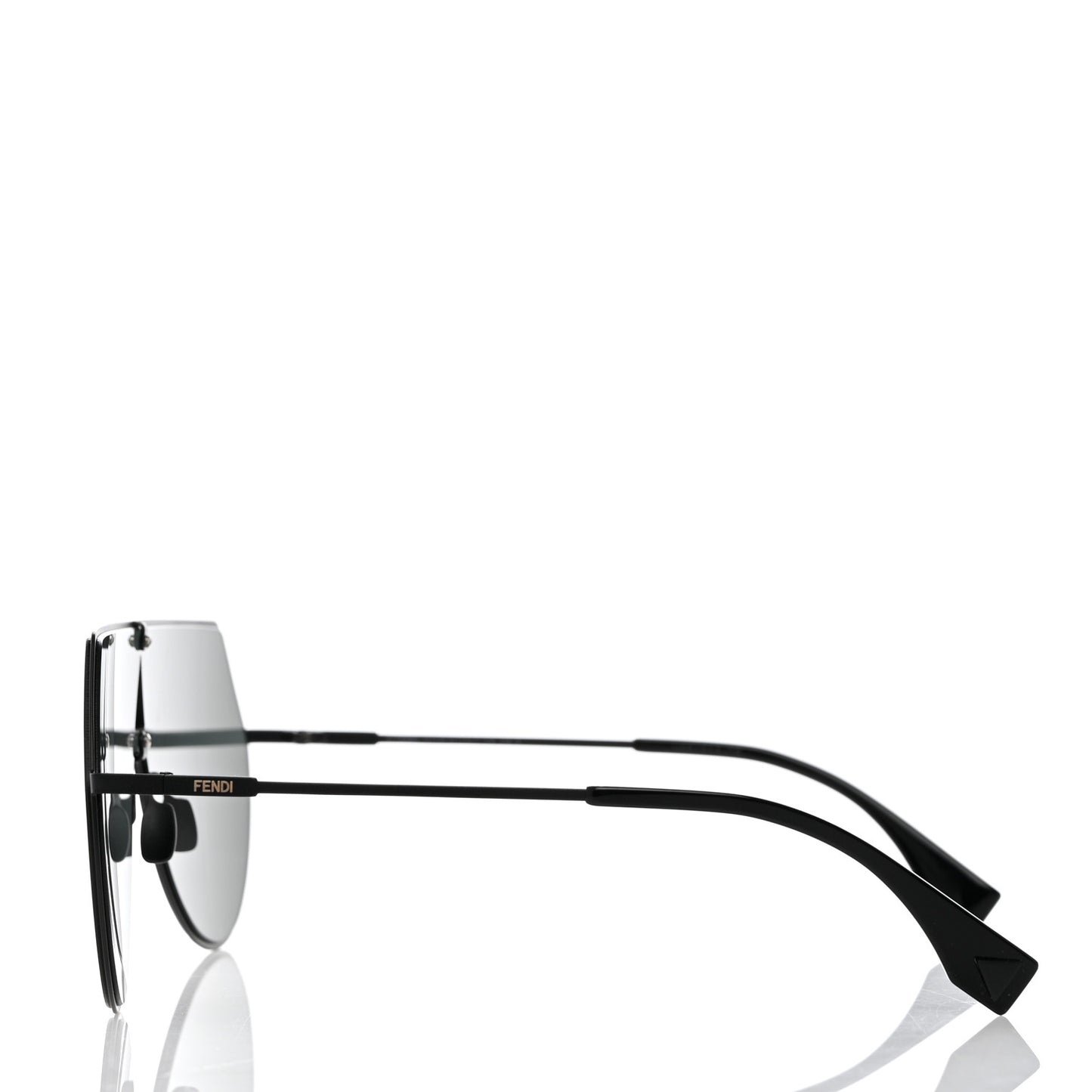 Metal Mirrored Eyeline Sunglasses FF 0193/S Black