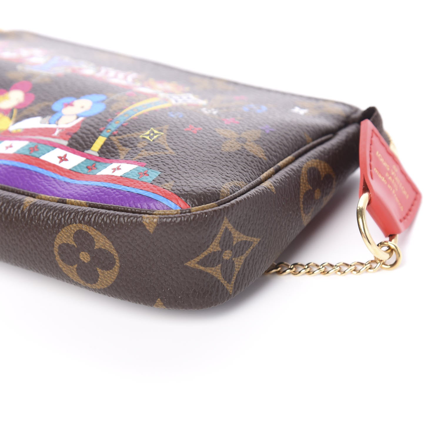 Louis Vuitton Monogram 2020 Christmas Animation Bumper Cars Mini Pochette Accessories Coquelicot 8 of 9