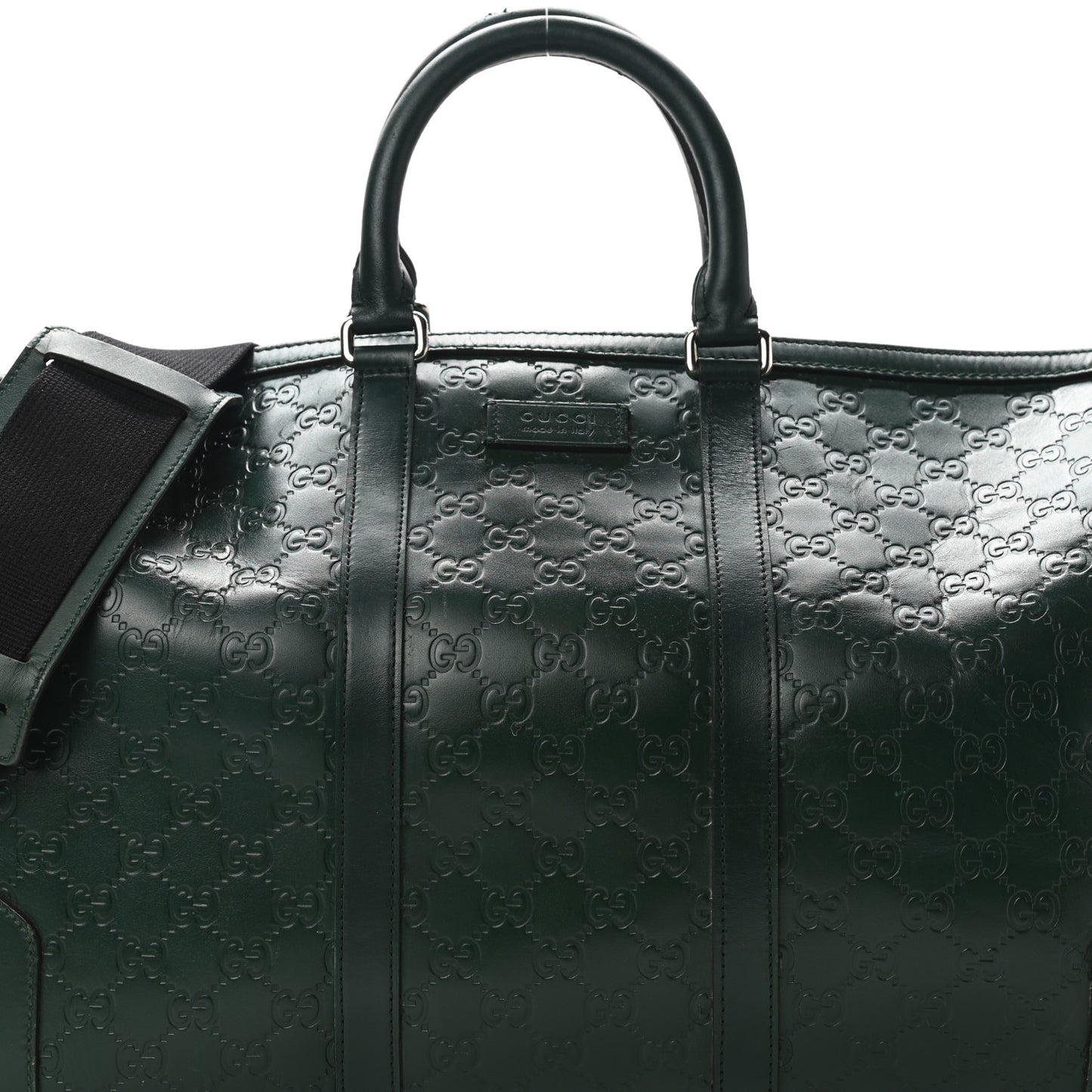 Guccissima Signature Medium Duffle Green