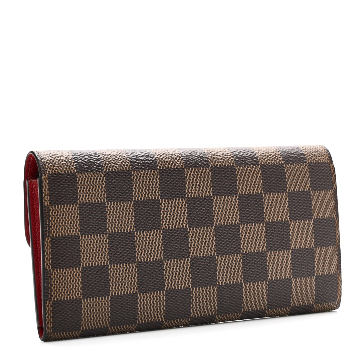 Damier Ebene Emilie Wallet Red