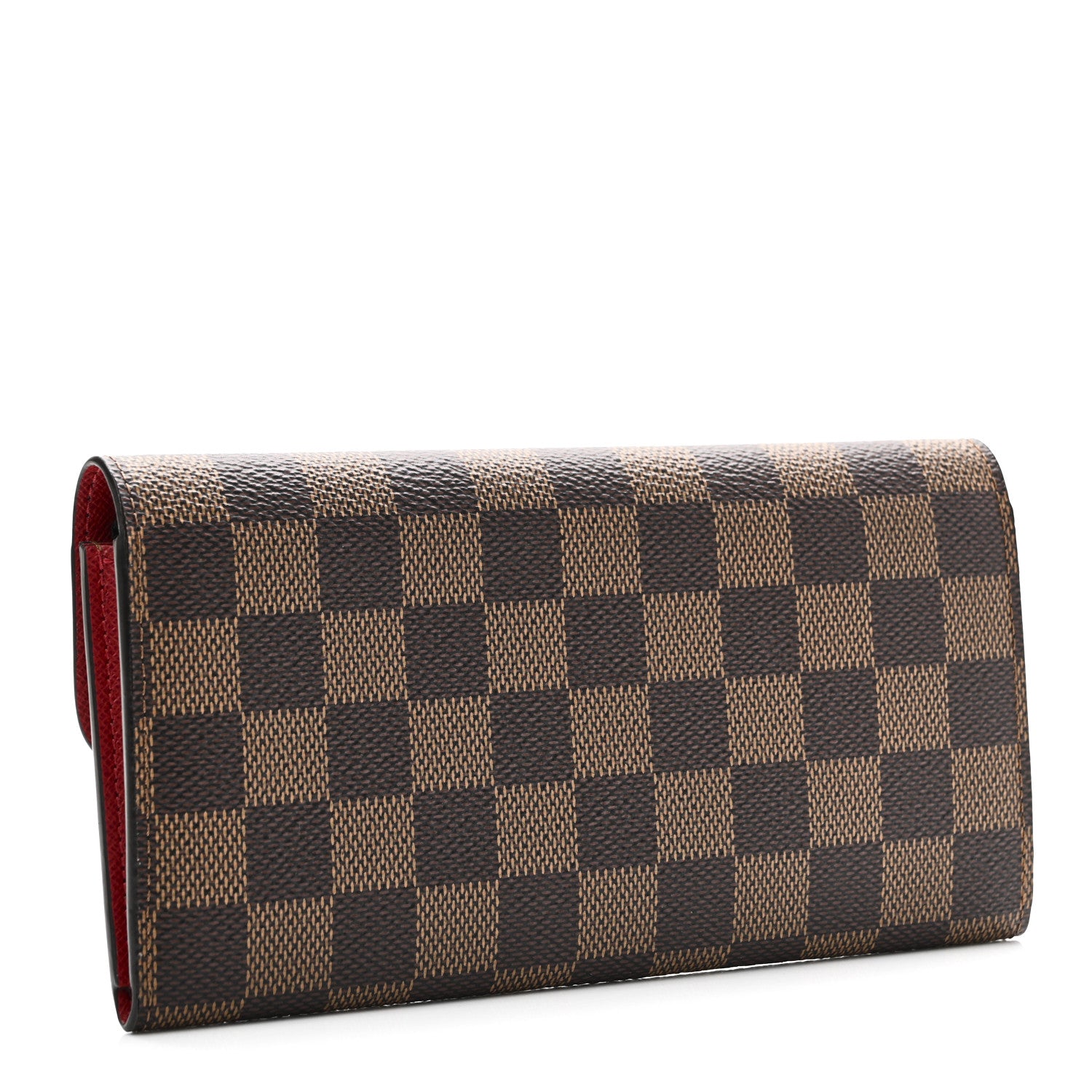 Louis Vuitton Damier Ebene Emilie Wallet Red 3 of 7