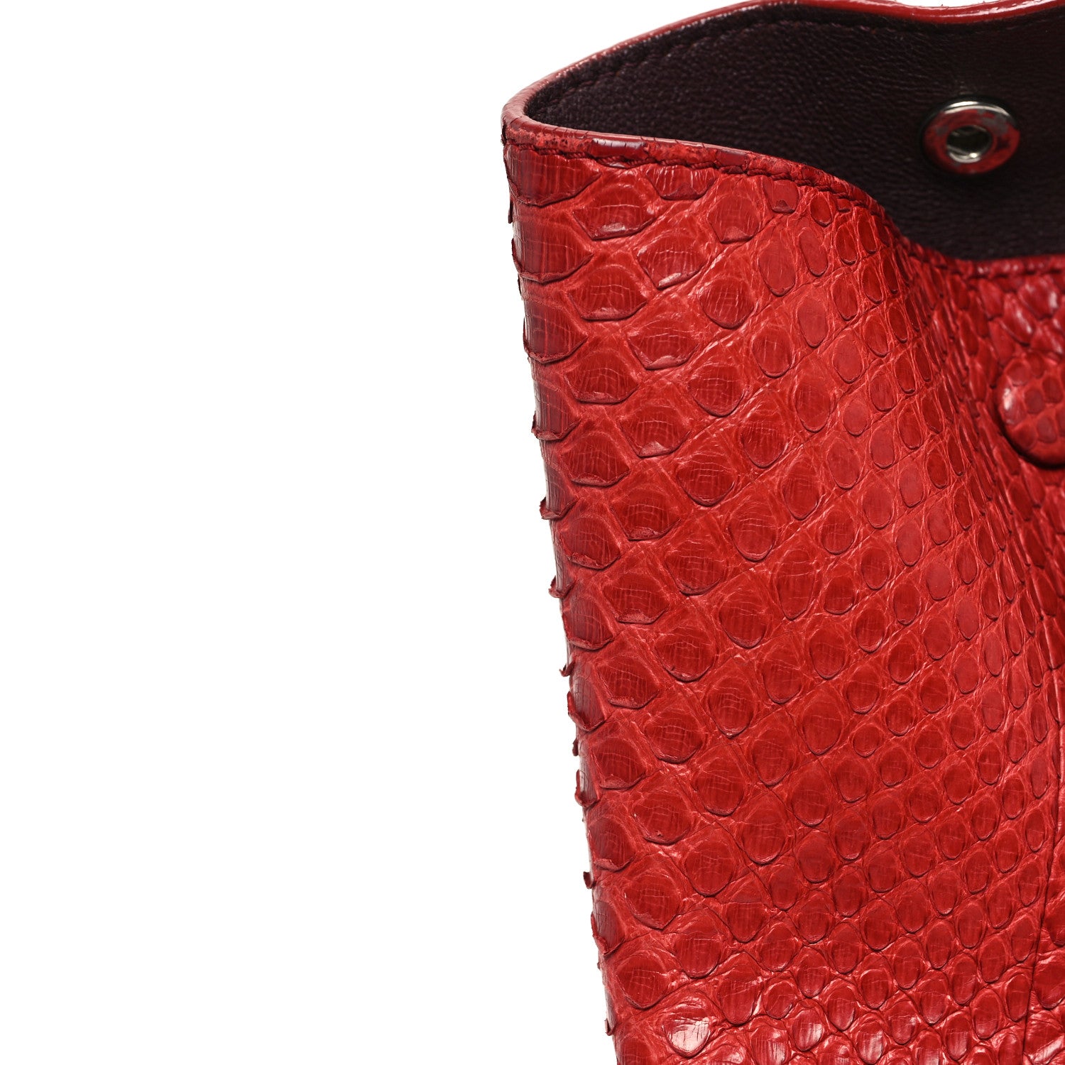 Celine Snakeskin Calfskin Medium Trapeze Wine 11 of 13