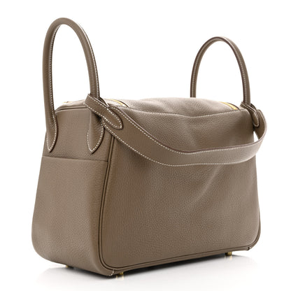 Hermes Taurillon Clemence Lindy 30 Etoupe 3 of 11