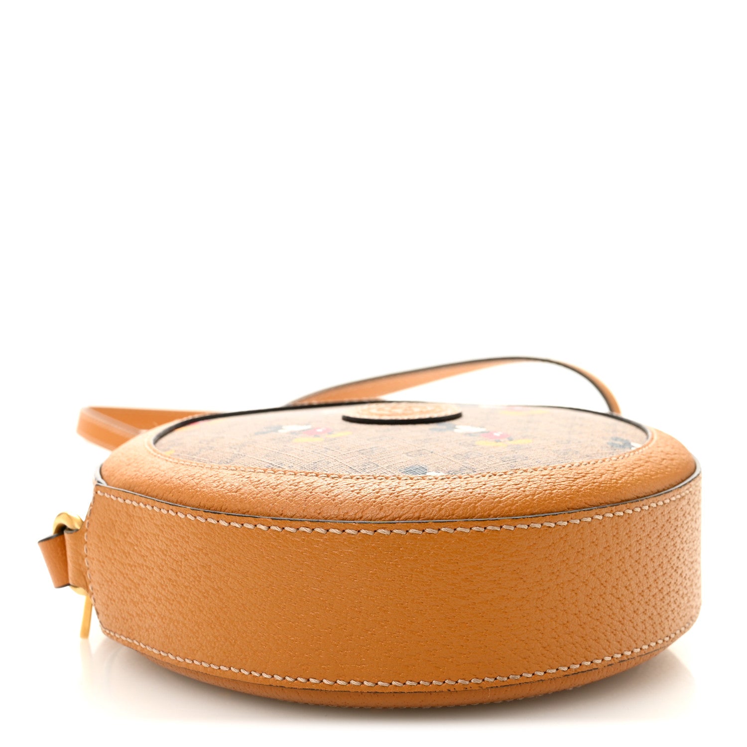 Gucci X DISNEY Mini Vintage GG Supreme Monogram Mickey Mouse Round Shoulder Bag Beige Vintage Sun Oil 4 of 10