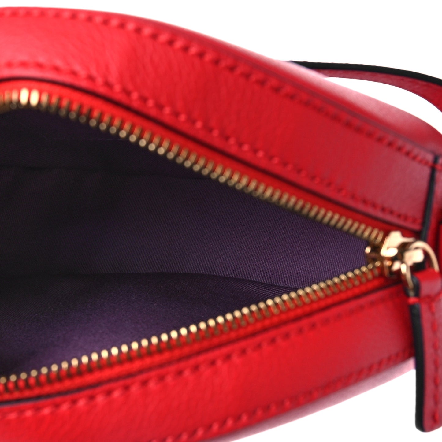Calfskin La Medusa Round Camera Bag Red