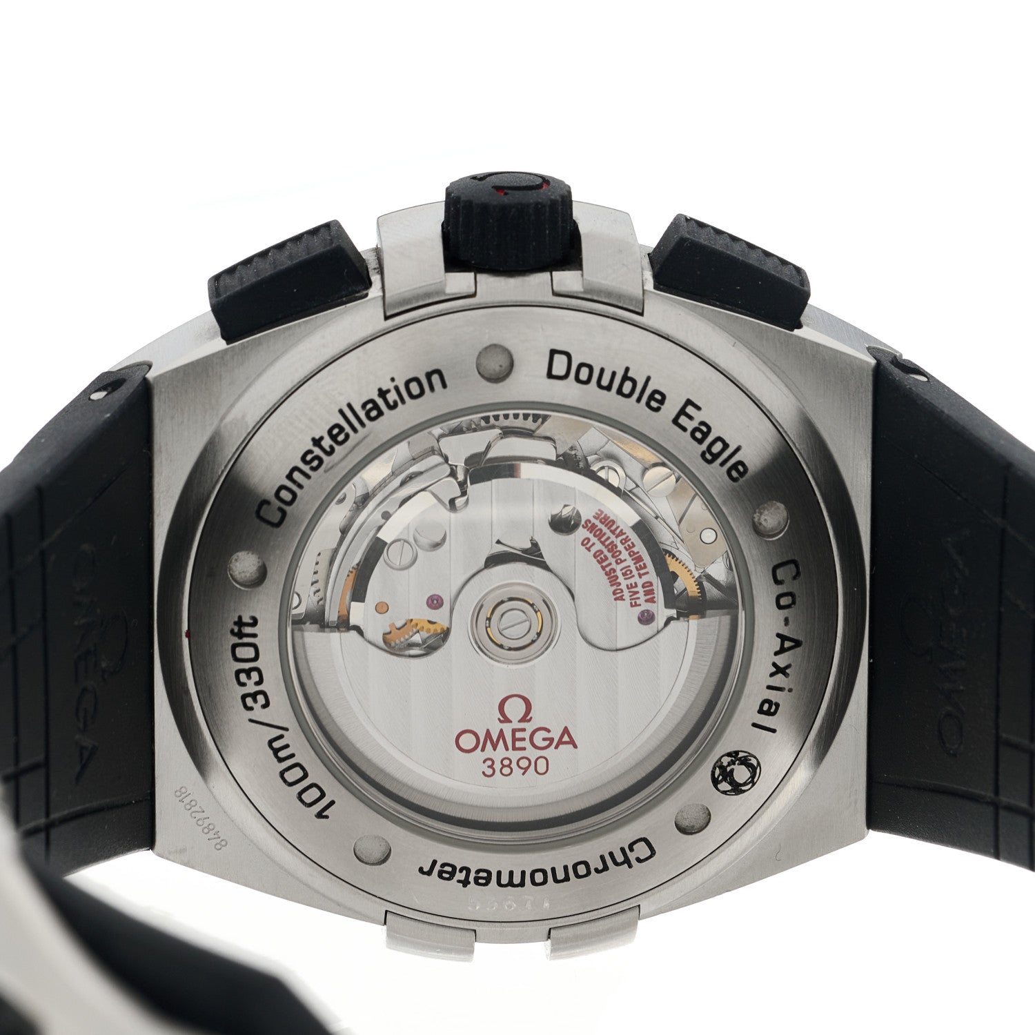 Omega Stainless Steel Rubber 44mm Constellation Double Eagle Chronograph Automatic Watch Black 121.32.44.52.01.001 4 of 4