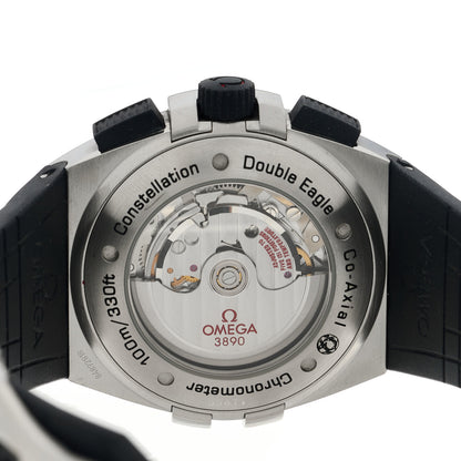 Omega Stainless Steel Rubber 44mm Constellation Double Eagle Chronograph Automatic Watch Black 121.32.44.52.01.001 4 of 4