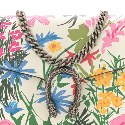 Gucci X KEN SCOTT New Shangai Calfskin Jardin D'Avril Floral Print Mini Dionysus Chain Wallet Ivory Pink 8 of 11