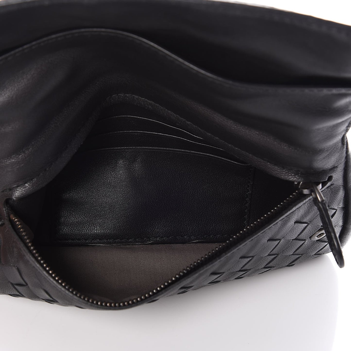 Nappa Intrecciato Ayers Small Chain Crossbody Nero Black