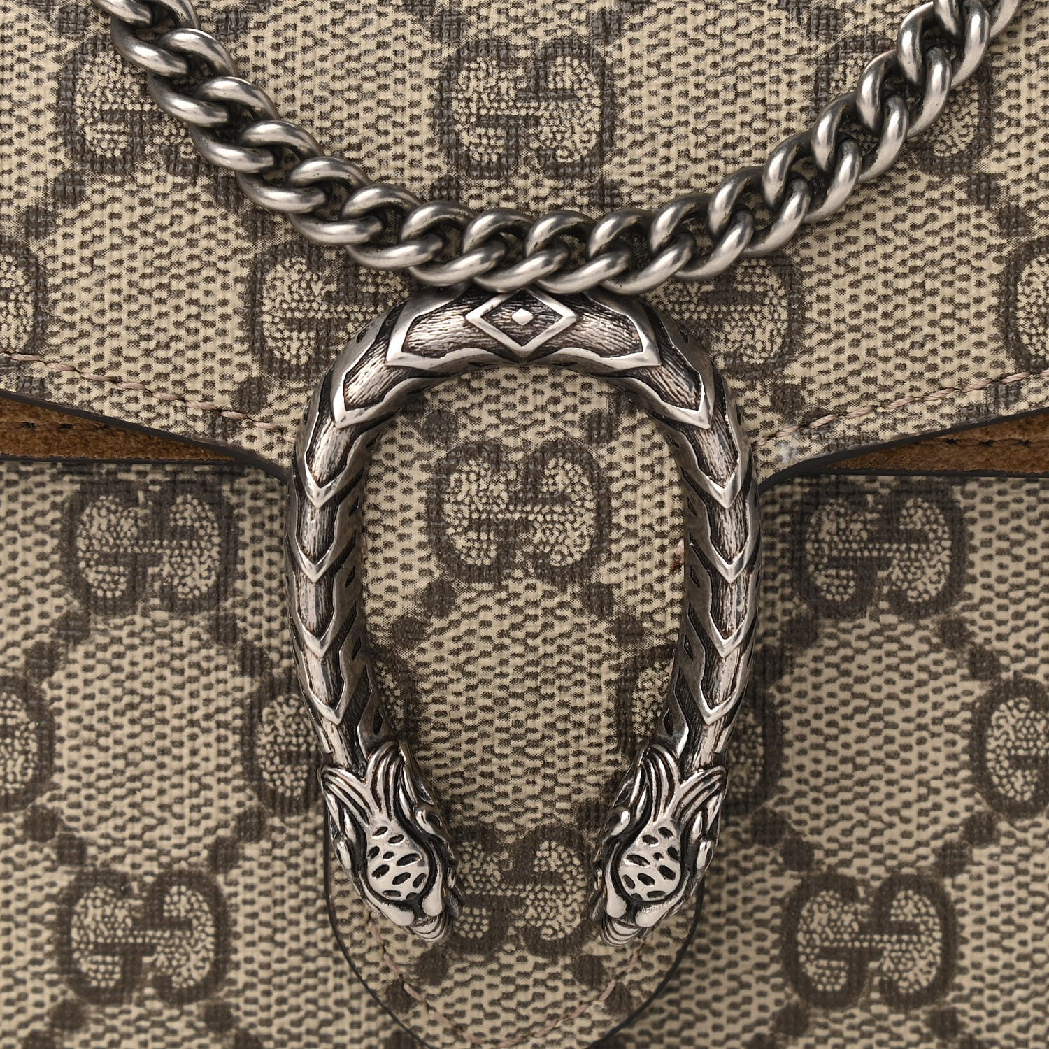 Gucci GG Supreme Monogram Super Mini Dionysus Shoulder Bag Taupe 9 of 9